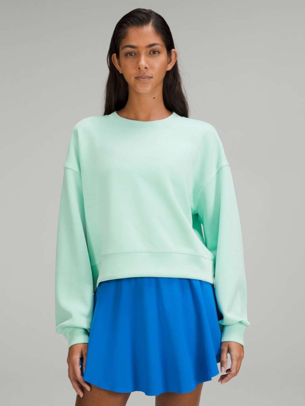 Lululemon Perfectly Oversized Cropped Crew *Softstreme Wild Mint